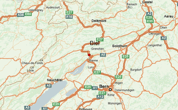 Biel Bienne zone carte